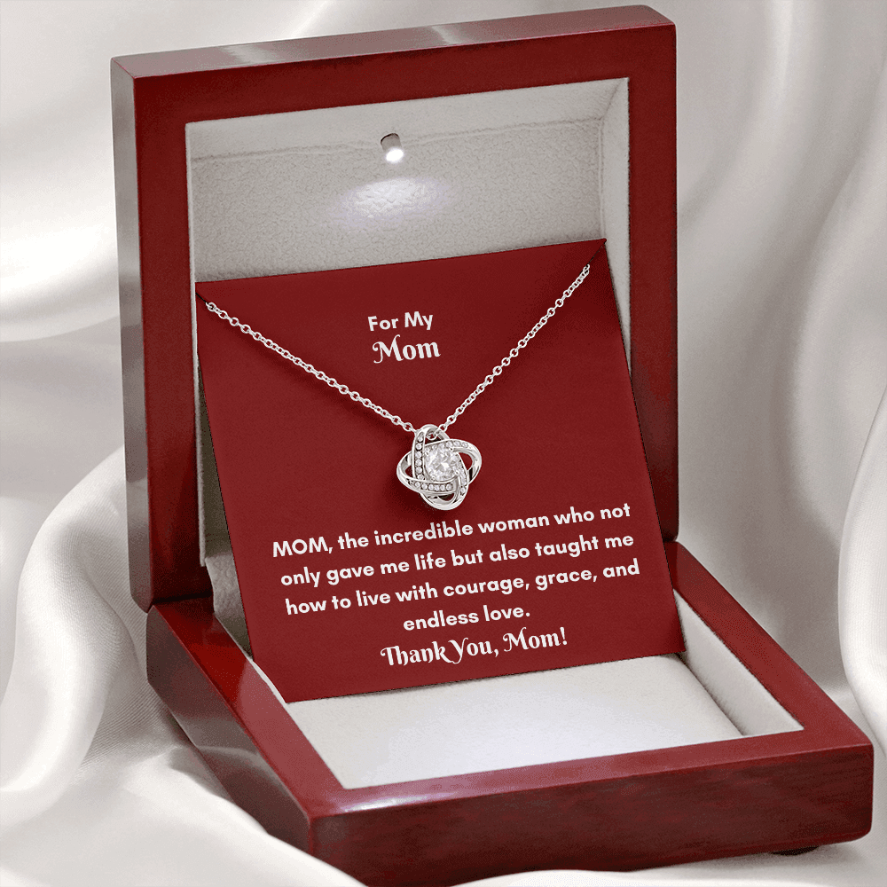 Timeless Love Knot Necklace for Mom – A Heartfelt Gift that Celebrates Your Bond