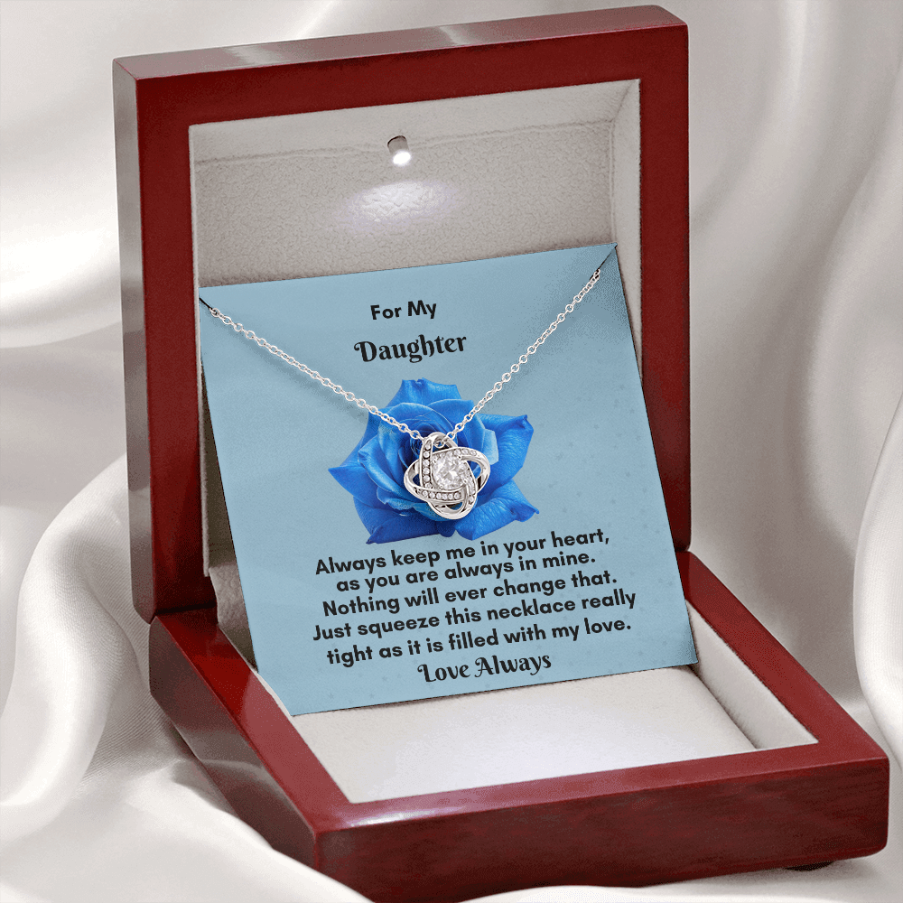 Stunning Love Knot Necklace - A Timeless Gift for Your Daughter