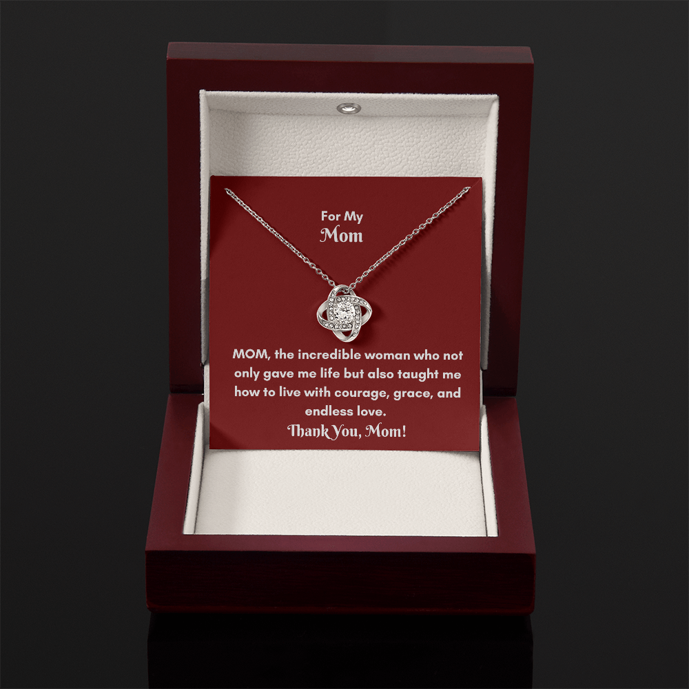 Timeless Love Knot Necklace for Mom – A Heartfelt Gift that Celebrates Your Bond