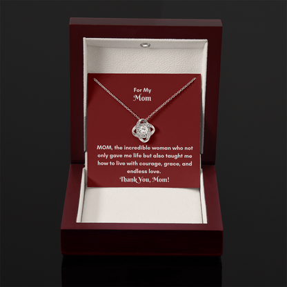 Timeless Love Knot Necklace for Mom – A Heartfelt Gift that Celebrates Your Bond