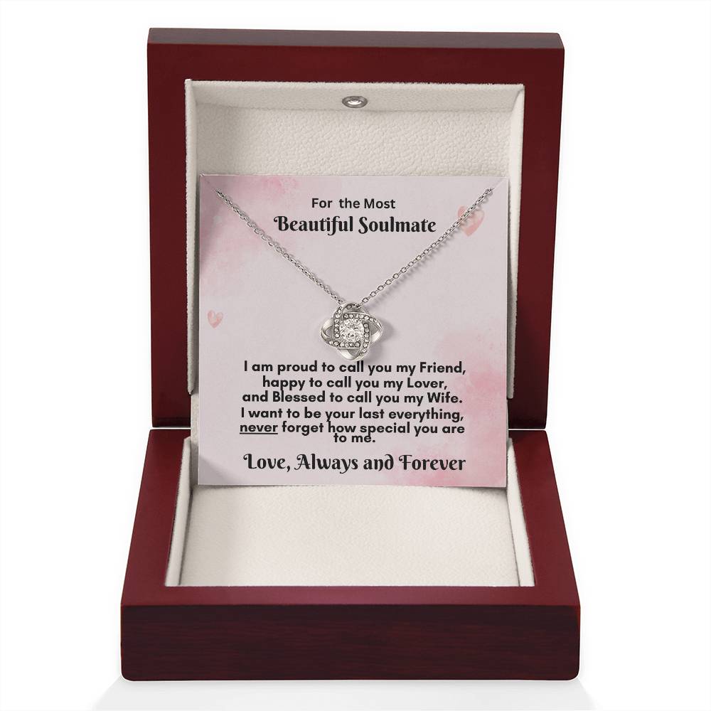 Heartfelt Love Knot Necklace Gift - Celebrate Your Unbreakable Bond