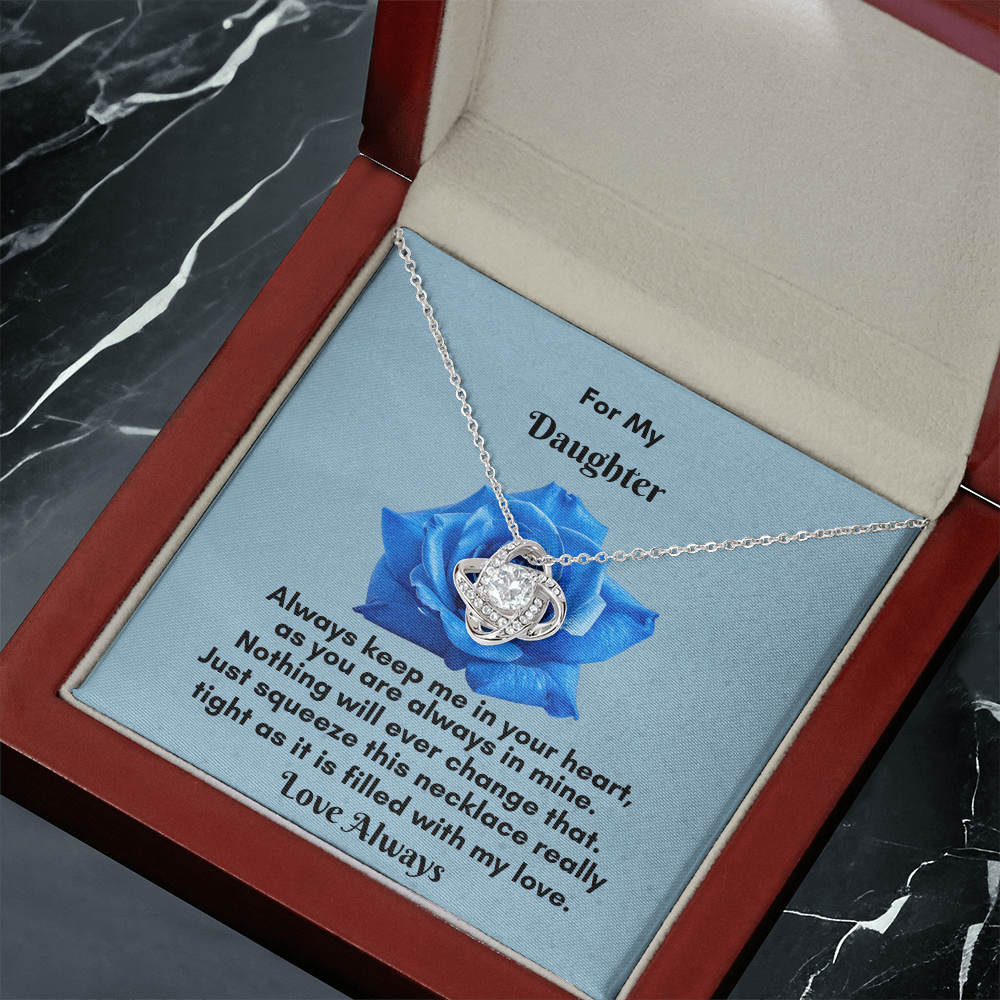 Stunning Love Knot Necklace - A Timeless Gift for Your Daughter