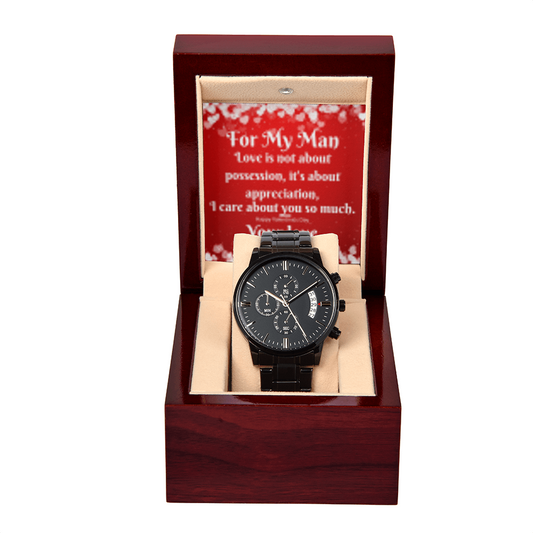 Black Chronograph Watch
