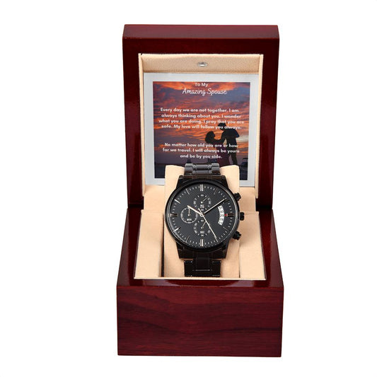 Black Chronograph Watch