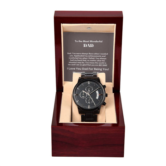 Black Chronograph Watch  On sale Now!