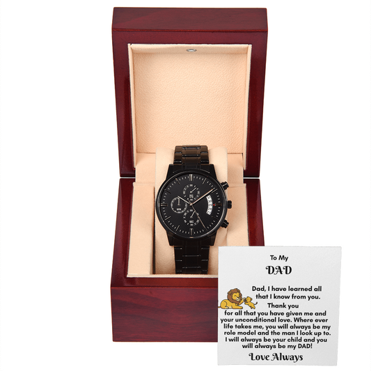 Black Chronograph Watch