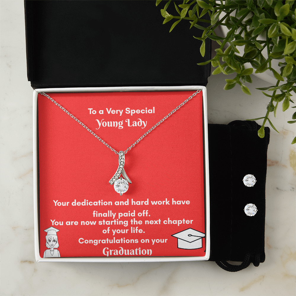 Alluring Beauty Necklace and Earring Set: Dazzling Gift for Graduates