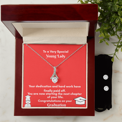 Alluring Beauty Necklace and Earring Set: Dazzling Gift for Graduates