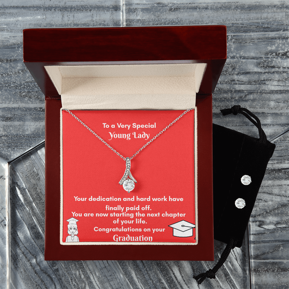 Alluring Beauty Necklace and Earring Set: Dazzling Gift for Graduates