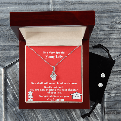 Alluring Beauty Necklace and Earring Set: Dazzling Gift for Graduates