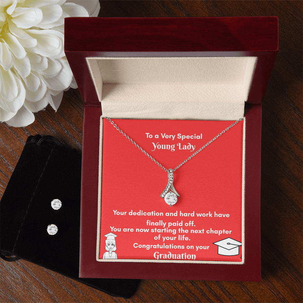 Alluring Beauty Necklace and Earring Set: Dazzling Gift for Graduates