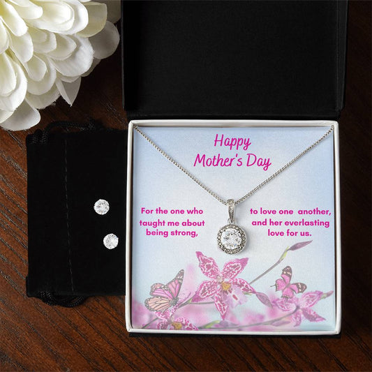 The Eternal Hope Necklace and Cubic Zirconia Earring Set