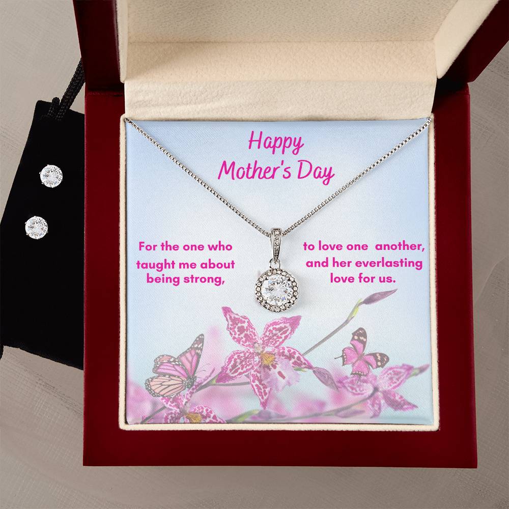 The Eternal Hope Necklace and Cubic Zirconia Earring Set