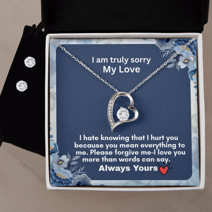 Forever Love Necklace bd Earring Set