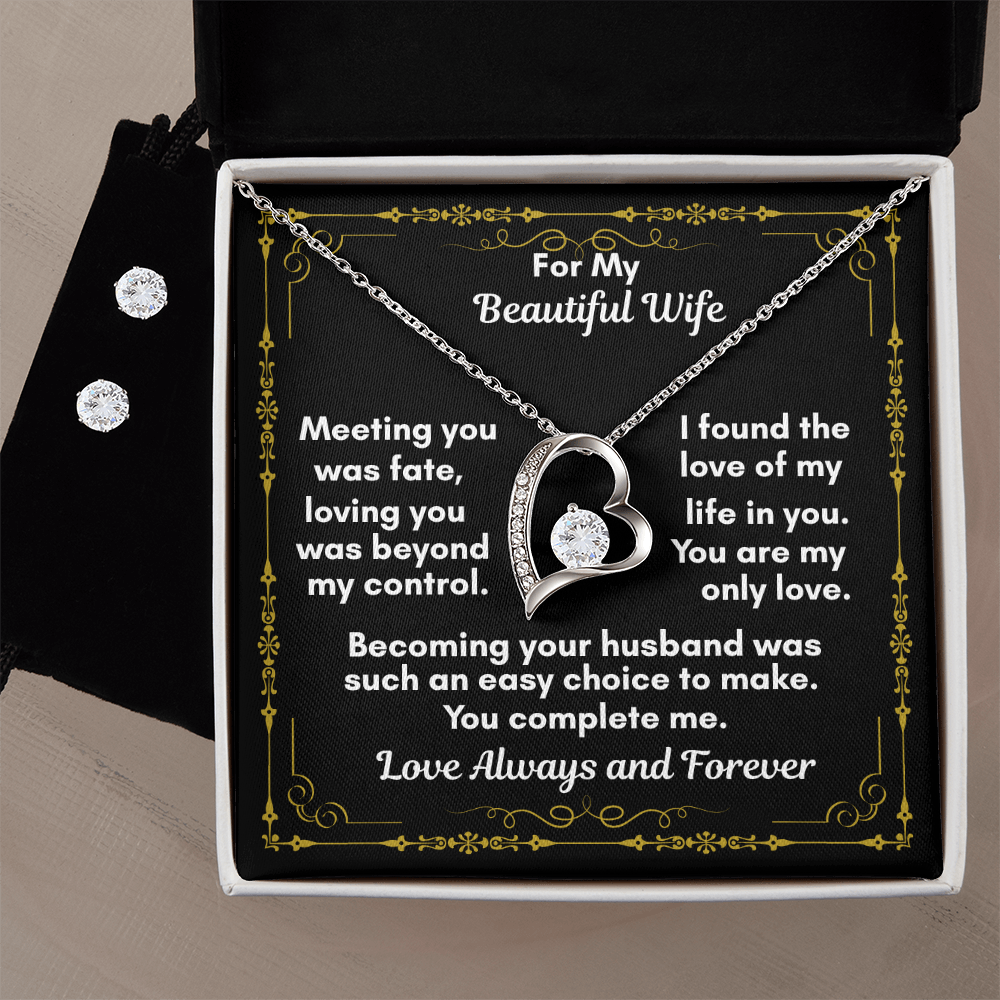 The Forever Love Necklace and Earring Set