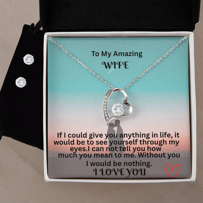 Forever Love Necklace and Earring Set