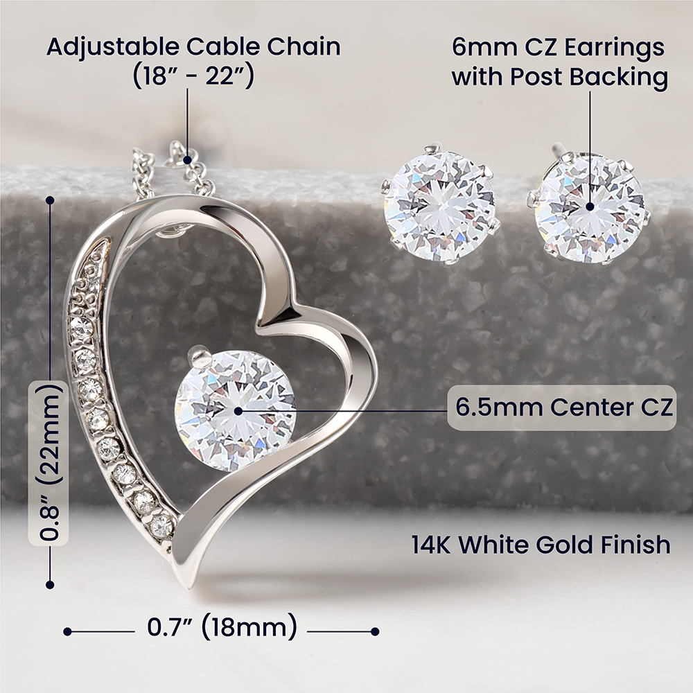 The Forever Love Necklace and Earring Set