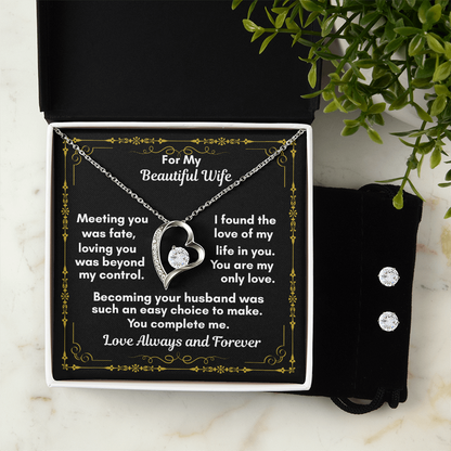 The Forever Love Necklace and Earring Set