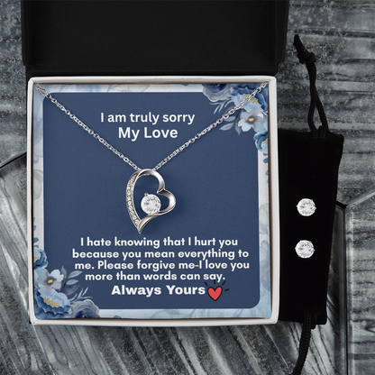 Forever Love Necklace bd Earring Set