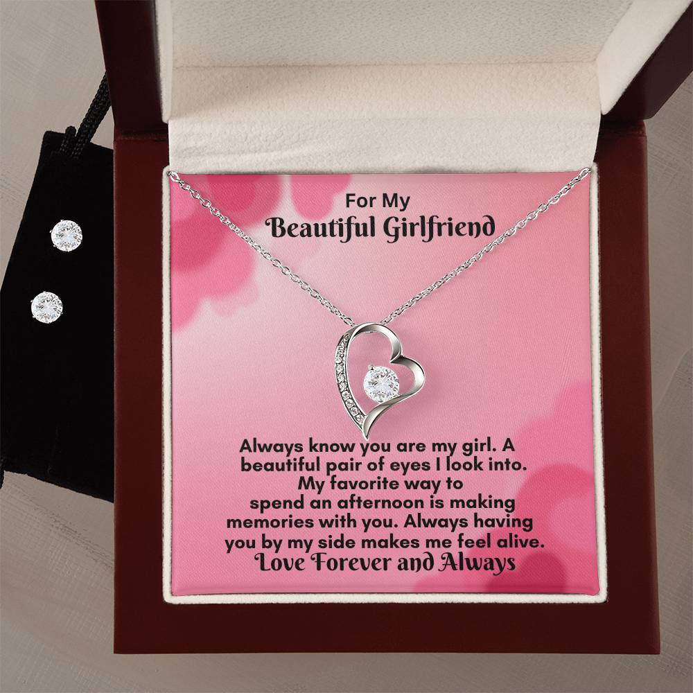 Forever Love Jewelry Set: Dazzling Necklace &amp; Earring Ensemble