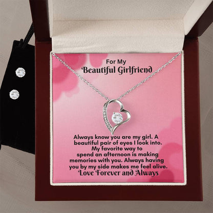 Forever Love Jewelry Set: Dazzling Necklace &amp; Earring Ensemble