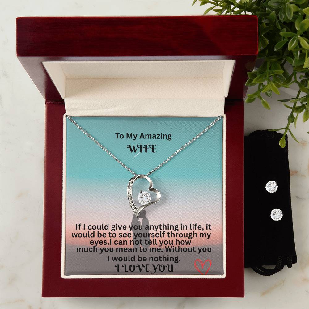 Forever Love Necklace and Earring Set