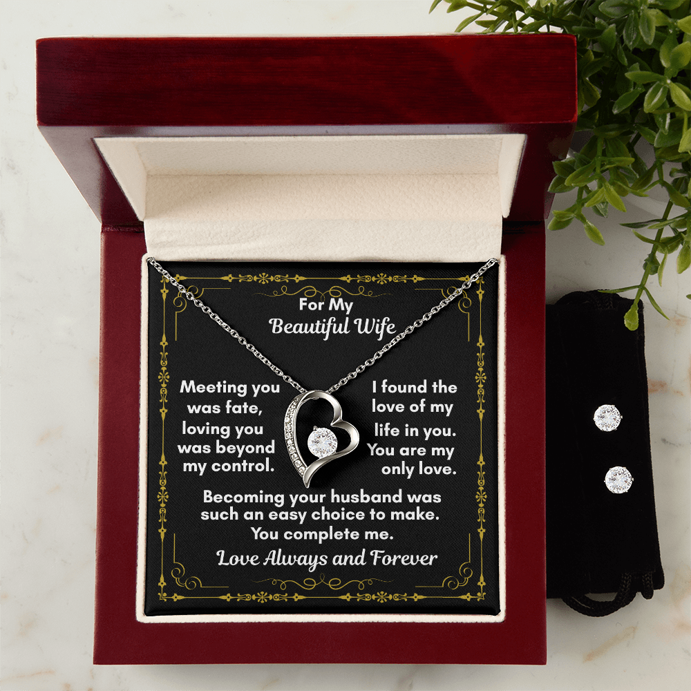 The Forever Love Necklace and Earring Set
