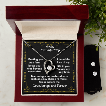 The Forever Love Necklace and Earring Set
