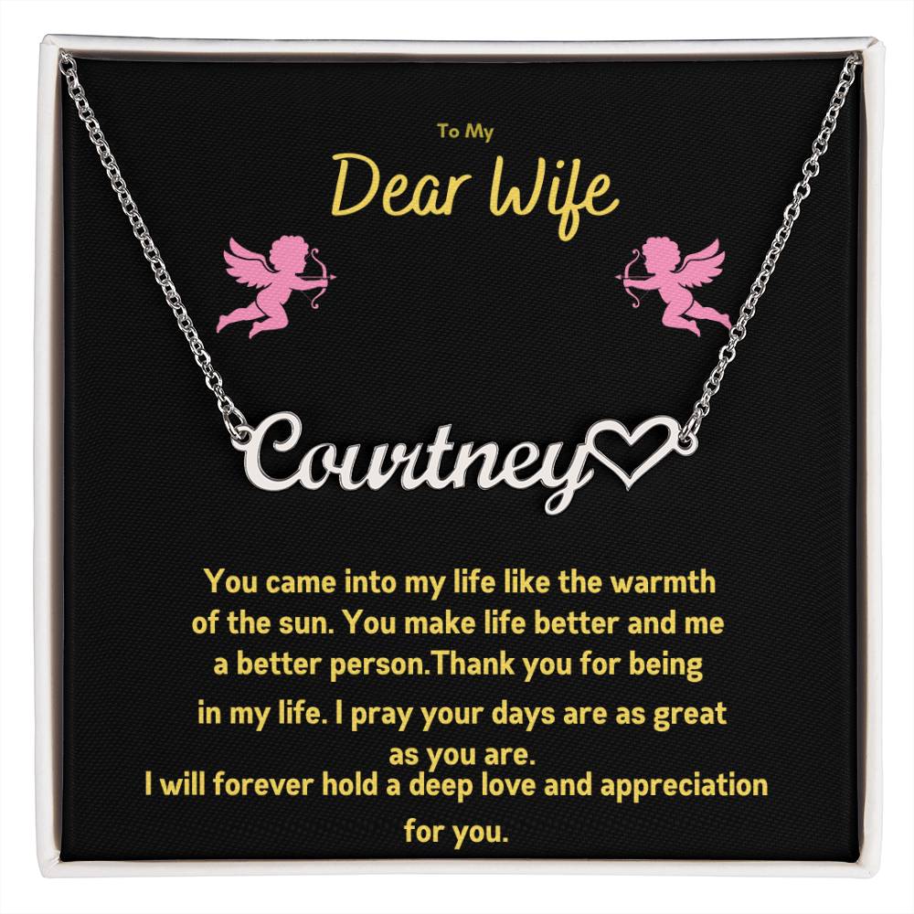 Personalized Heart Name Necklace - A Cherished Gift for Your Loved One
