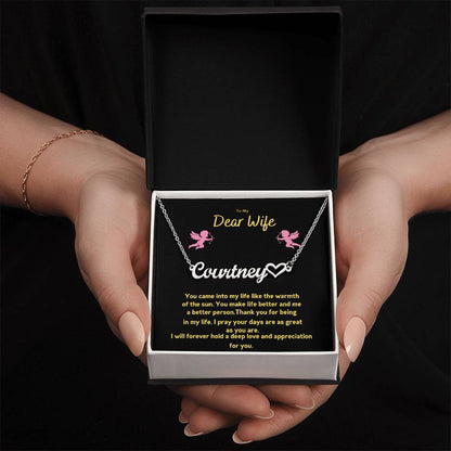 Personalized Heart Name Necklace - A Cherished Gift for Your Loved One