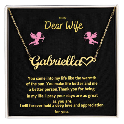Personalized Heart Name Necklace - A Cherished Gift for Your Loved One