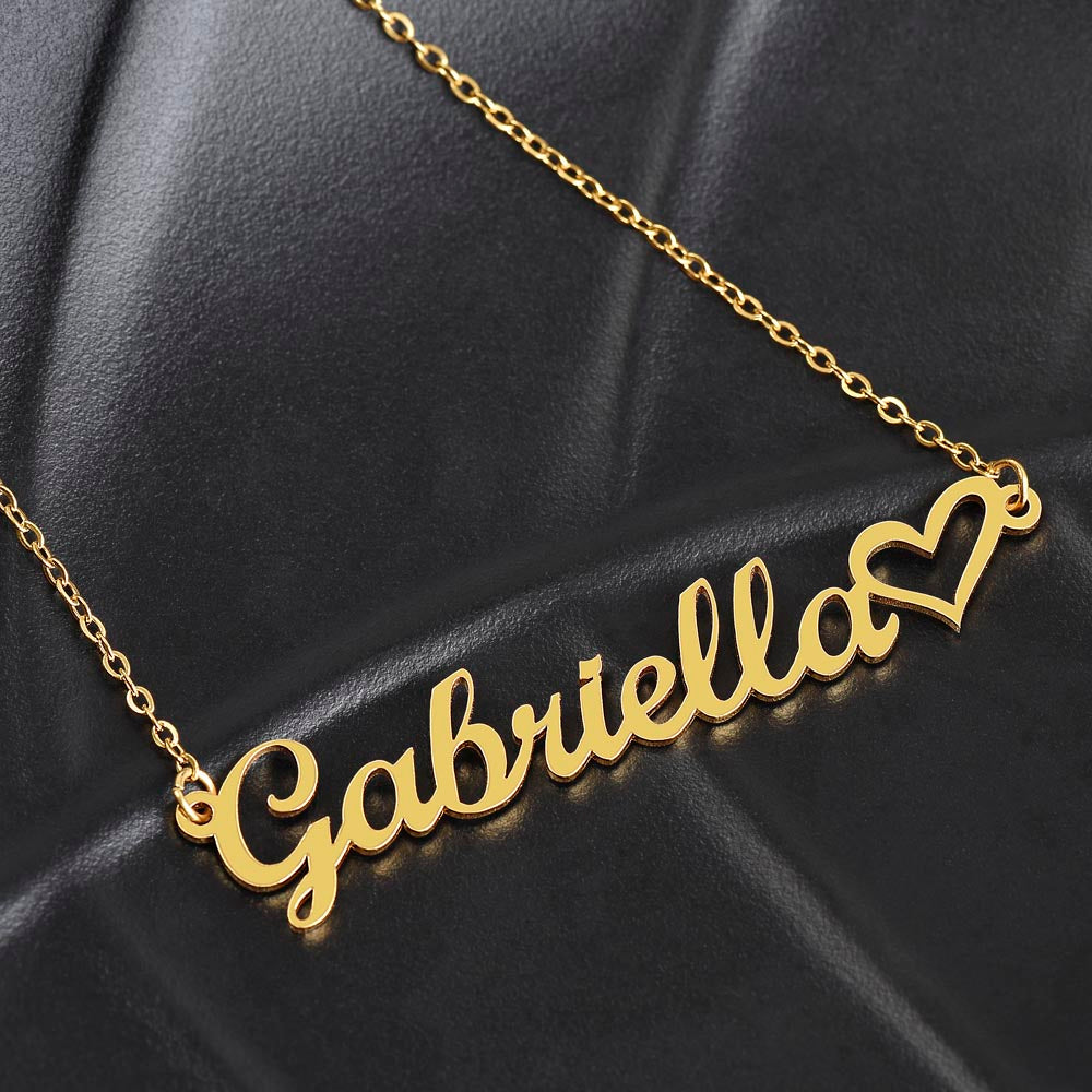 Personalized Heart Name Necklace - A Cherished Gift for Your Loved One