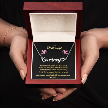 Personalized Heart Name Necklace - A Cherished Gift for Your Loved One