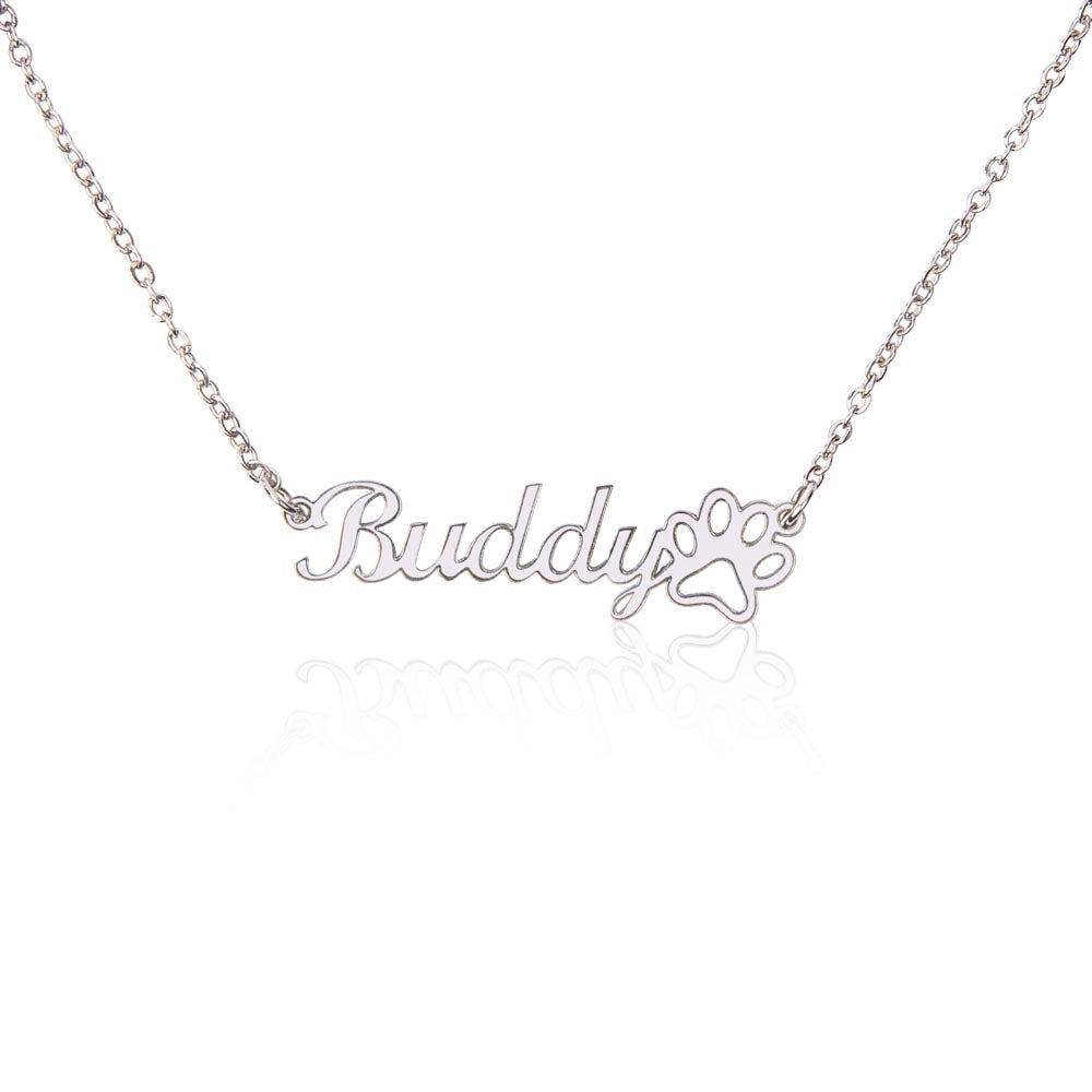 Personalized Paw Print Necklace - A Heartfelt Tribute to Your Furry Friend