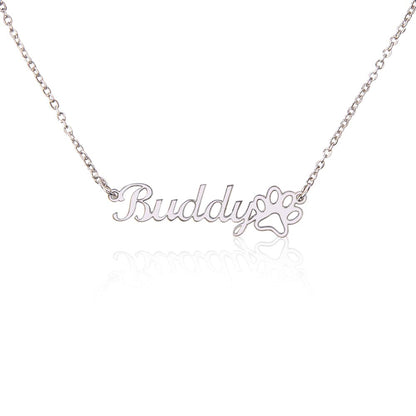 Personalized Paw Print Necklace - A Heartfelt Tribute to Your Furry Friend