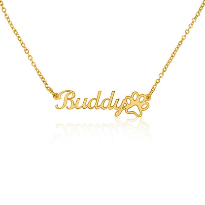 Personalized Paw Print Necklace - A Heartfelt Tribute to Your Furry Friend