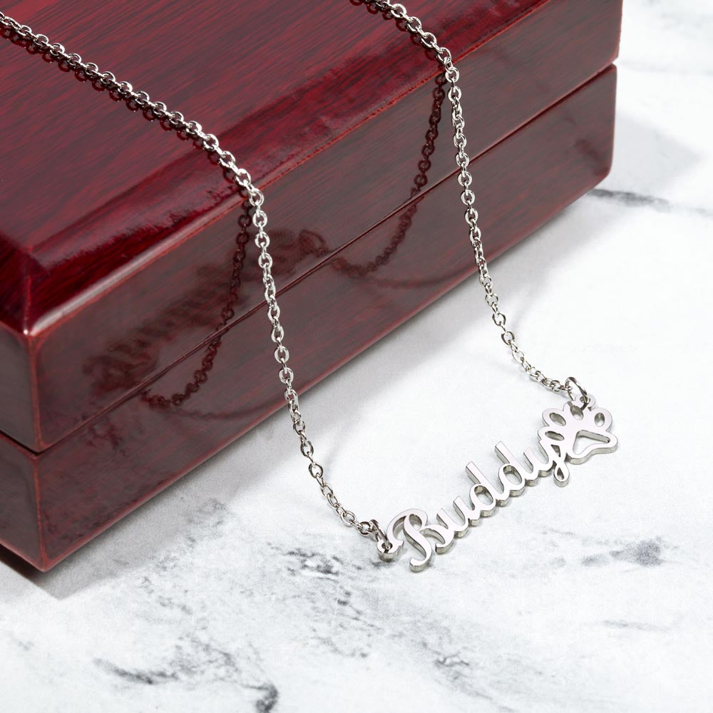Personalized Paw Print Necklace - A Heartfelt Tribute to Your Furry Friend