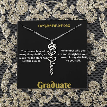 Flower Name Necklace