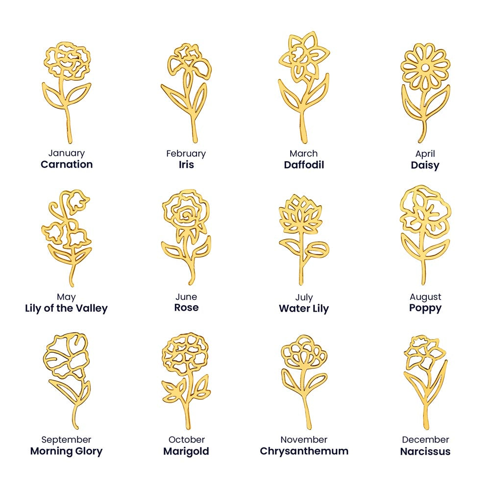 Personalized Flower Name Necklace - A Unique Graduation Gift