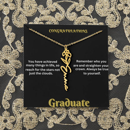 Personalized Flower Name Necklace - A Unique Graduation Gift