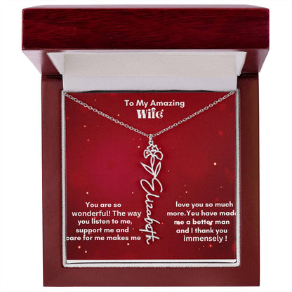 Personalized Flower Name Necklace – A Heartfelt Gift That Blooms with Meaning