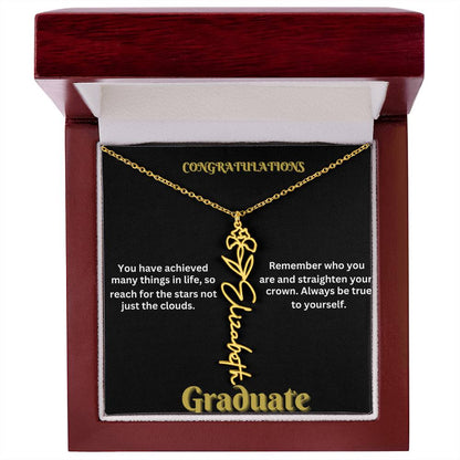 Personalized Flower Name Necklace - A Unique Graduation Gift