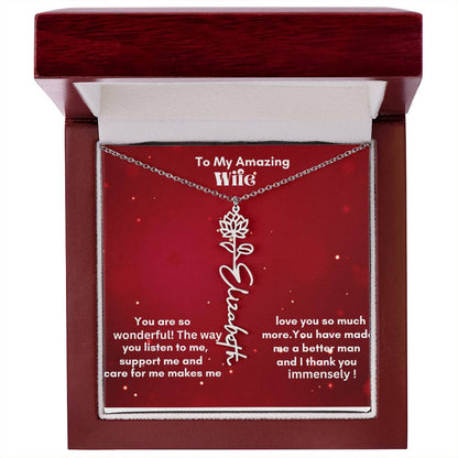 Personalized Flower Name Necklace – A Heartfelt Gift That Blooms with Meaning
