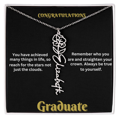 Personalized Flower Name Necklace - A Unique Graduation Gift