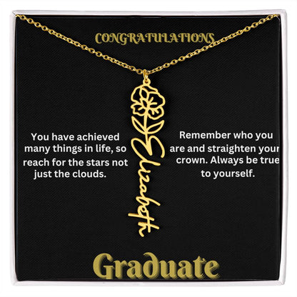 Personalized Flower Name Necklace - A Unique Graduation Gift