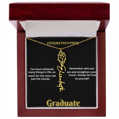 Personalized Flower Name Necklace - A Unique Graduation Gift