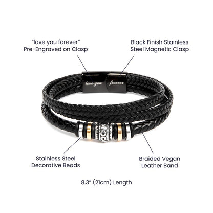 Forever Love Men Magnetic Clasp Bracelet