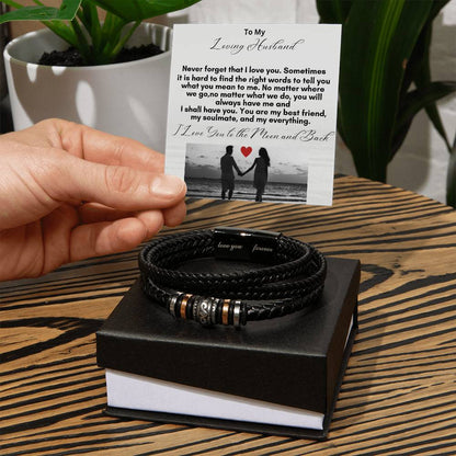 Forever Love Men Magnetic Clasp Bracelet