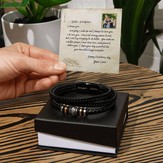 Forever Love Men's Magnetic Clasp Bracelet