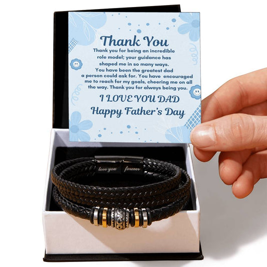 Eternal Love Men's Vegan Leather Bracelet